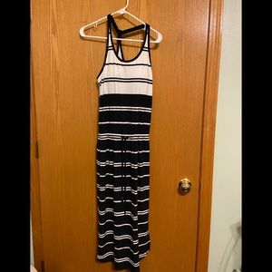 Athleta size S stripe maxi Cressida dress lovely condition